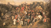 Anónimo, El vino de la fiesta de San Martín, copia de Pieter Bruegel el Viejo