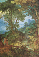 Jan Brueghel el Viejo, Paisaje montañoso con la tentación de Cristo