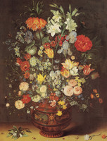 Jan I Brueghel l’Ancien et Jan II Brueghel le Jeune, Fleurs dans un vase en céramique