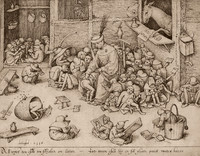 Pieter Bruegel el Viejo, El asno en la escuela