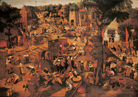 Pieter Brueghel el Joven, Feria con representación teatral