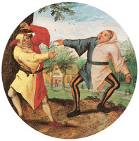 Pieter Brueghel el Joven, Dos locos sacando la lengua