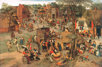 Pieter II Brueghel le Jeune, Fête villageoise avec théâtre