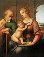 La Sainte Famille avec saint Joseph imberbe