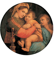 La Madona, el Niño y San Juan, conocido como La Madona de la silla o Madonna Della Seggiola (o Sedia)