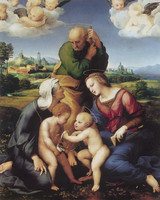 The Madonna, Joseph and Elizabeth with the Infant Jesus and John the Baptist, known as The Canigiani Holy Family