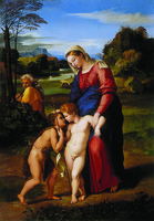 Die Heilige Familie trifft auf den Hl. Johannes als Kind, oder Madonna del Passeggio