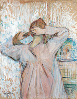 Woman Combing her Hair for the suite Elles