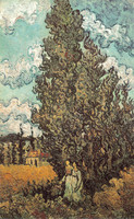 Cypress and Two Women, Saint-Rémy