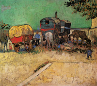 Encampment of Gypsies with Caravans, Arles