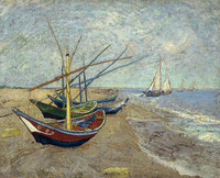 Fishing Boats on the Beach at Saintes-Maries-de-la-Mer, Arles