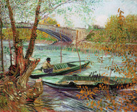 Fishing in Spring, the Pont de Clichy (Asnières), Paris