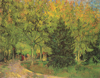 Lane in the Park at Arles, with Walkers, Arles