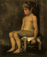 Little Girl Nude Sitting Down, Paris