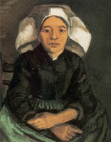 Peasant Woman, Seated with a White Cap, Nuenen