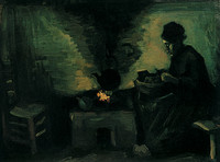 Peasant Woman by the Fireplace, Nuenen