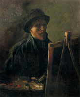 Self-Portait in a Felt Hat at the Easel, Paris