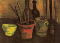 Still Life with Brushes in a Plant Pot, Nuenen