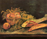 Still Life with a Basket, Fruit, Meat and a Roll, Paris