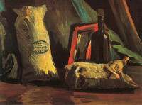 Still Life with two Sacks and Bottle, Nuenen