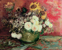 Sunflowers, Roses and Other Flowers in a Bowl, Paris