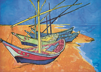 Boats on the Beach of Saintes-Maries, Arles